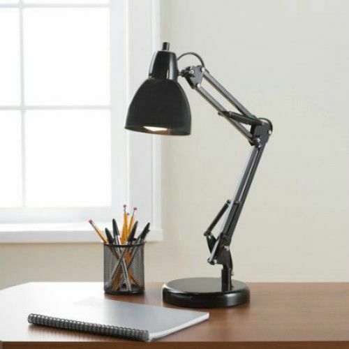 Classic Style Black Finish Architect Task Desk Work Lamp with Fluorescent Bulb - Picture 1 of 3