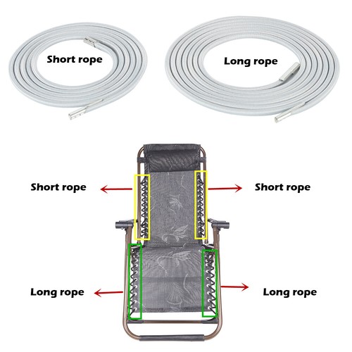 Ersatz Spitzen-Kit Schwerelosigkeit Stuhl Reparatur Bungee Kordel Universal 4 Stck. Schwarz - Bild 5 von 12