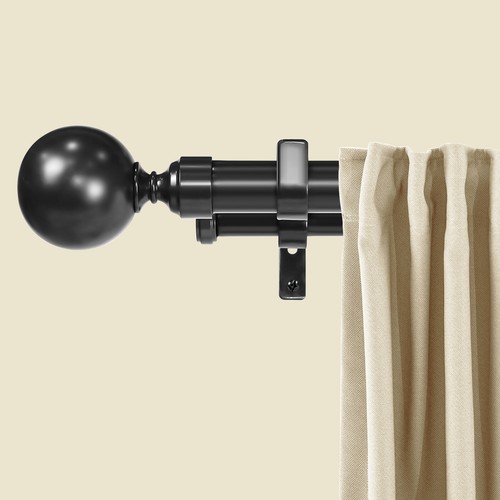 1" Kugel verstellbar Doppel Gardine Gardinenstange Set, 28"-48"/48"-84"/84"-120" - Bild 3 von 31