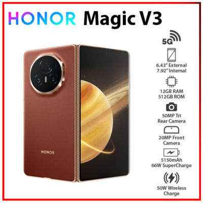 Honor Magic V3 グローバル版 SIMフリー512GB/12GB Unlocked) HONOR Magic V3 5G 12GB+512GB BROWN Dual SIM