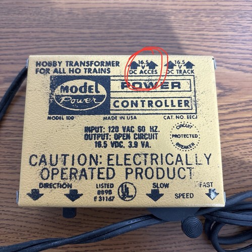 Model Power  100 Hobby HO Railroad Train Controller Transformer Power Supply - Picture 7 of 7