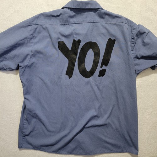 Grit N Flo 1 Of A Kind Customized Mechanic Shirt Yo MTV Raps DD$ Blue Cintas XL - Picture 6 of 10