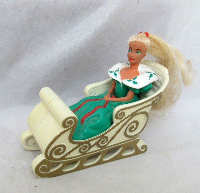 McDonalds Happy Meal 1995 Holiday Barbie Sleigh 1994 Bubble Angel Barbie New eBay