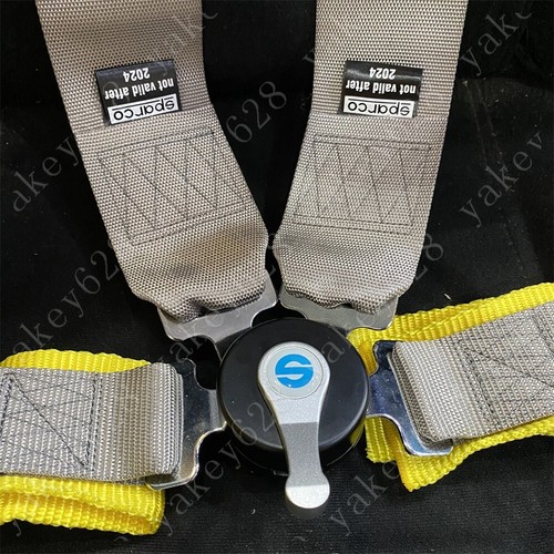 Arnés de cinturón de seguridad de carreras Sparco 4 puntos a presión 3" liberación rápida color gris - Imagen 4 de 7