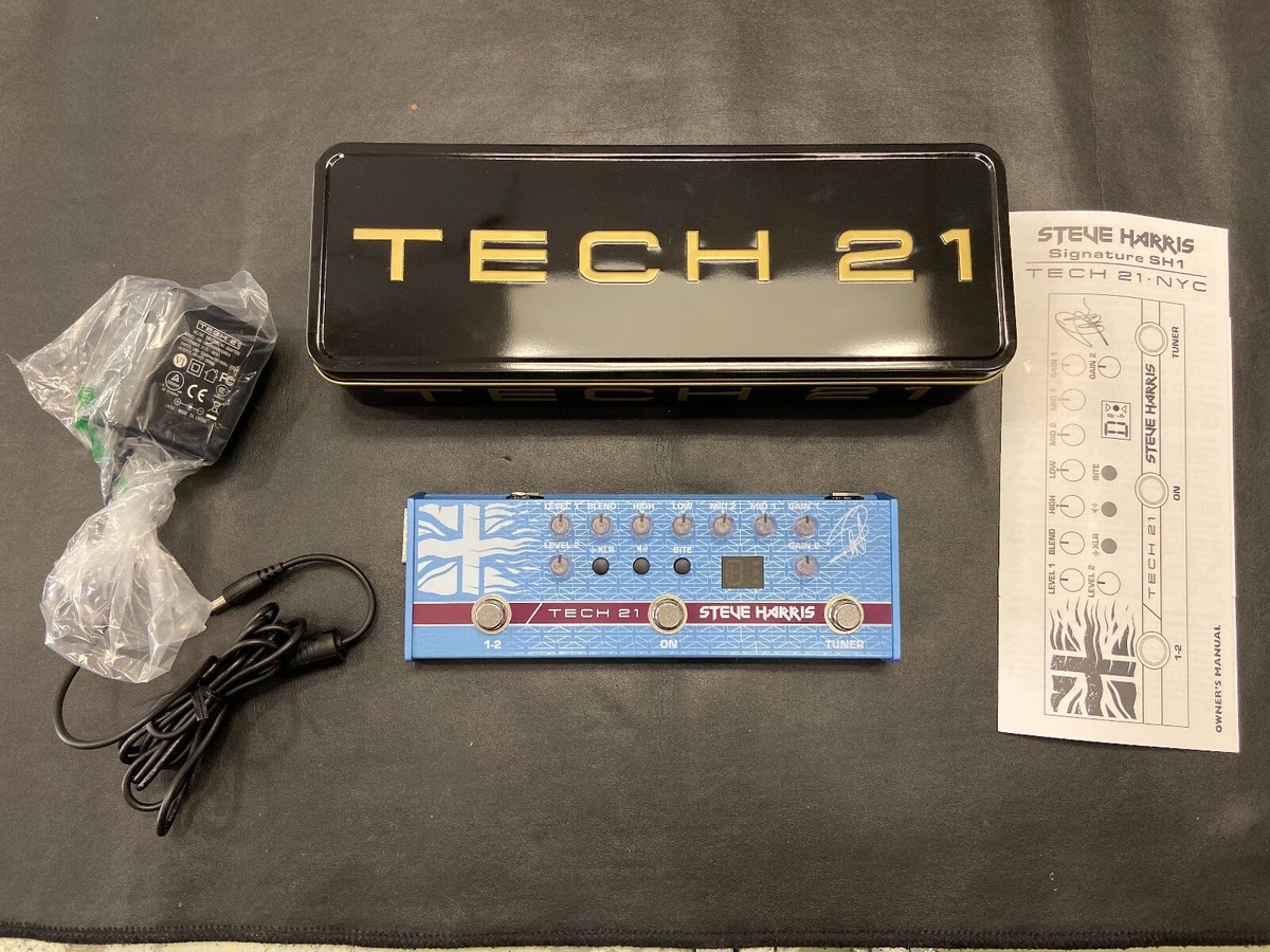 ベース Tech21 SH1 Steve Harris Signature Tech 21 NYC Steve Harris SH1 Signature Sansamp Bass Preamp Pedal