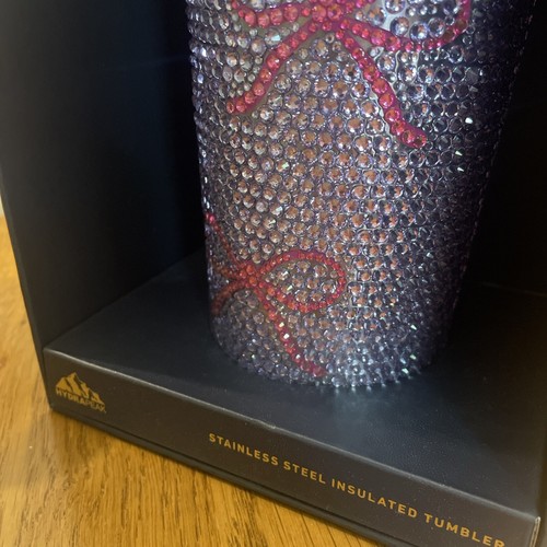 Hydra peak limited edition bedazzled bling lavender purple bow tumbler w/ straw - Picture 3 of 7