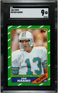 1986 Topps #45 Dan Marino SGC 9 MINT