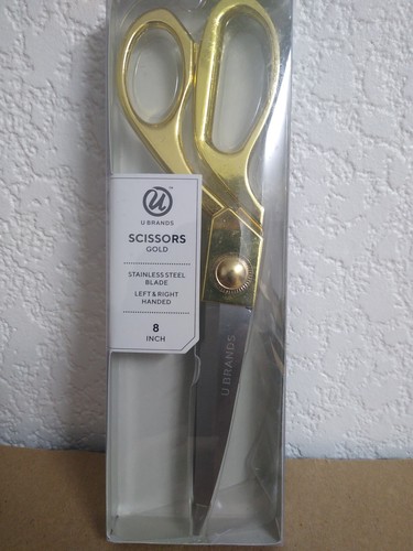 UBRAND METALLIC GOLD 8" EDELSTAHL SCHERE FÜR SCHREIBTISCH, BÜRO - TOLLE QUALITÄT - Bild 2 von 2