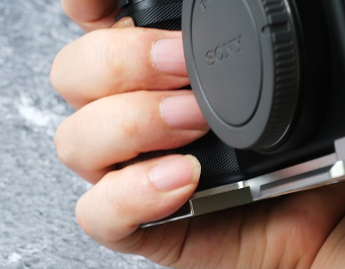 Wooden Hand Grip + Aluminum Base QR L Handle Plate F Sony ZVE10 2 ZVE10II Camera - Picture 42 of 52
