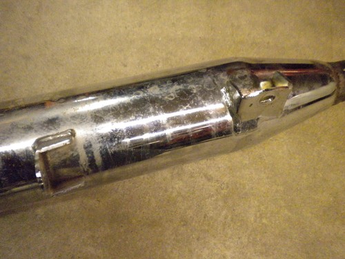 13 Harley Davidson FLD Dyna Switchback VANCE & HINES Twin Slash Exhaust Muffler - Picture 4 of 5