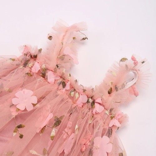 Layered Tulle Tutu Dress Toddler Girls Baby Girl 12 mo Tutu Princess Dusty Rose - Picture 3 of 6