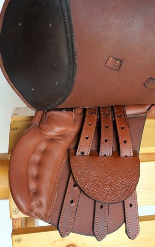 Equitem Tan Leather Youth All Purpose AP English Saddle Only - Picture 3 of 4