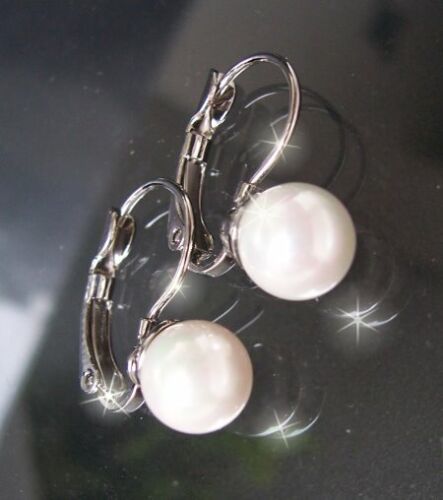 Perlenkette Perlen Armband Ohrringe Muschelkernperlen Schmuck Set Hochzeit VS7# - Bild 84 von 99