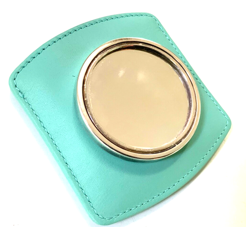 Tiffany & Co. Blue Enamel Round Compact Mirror 1837 SPAIN Silver 925 - Picture 11 of 11