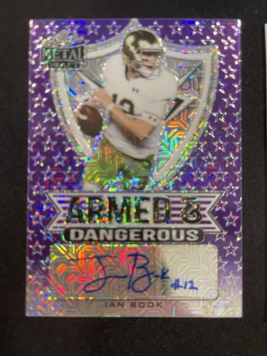 Ian Book NOTRE DAME (2) Auto Armed And Dangerous Purple Stars /7 SP Rated Rookie - Picture 2 of 6