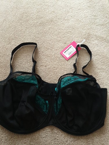 Curvy Kate NEW BRA SIZE 30FF Eye Spy BLACK /GREEN SHEER BALCONY UNDERWIRED BRA - Picture 8 of 10