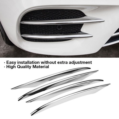 ABS Chrome Front Fog Light Cover Trim Grille Decor For Mercedes-Benz E Class - Picture 3 of 9