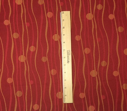 KRAVET 26391 CONTEMPORARY MODERN GEOMETRIC GOLD RED FABRIC BY THE YARD 55"W - Picture 3 of 5