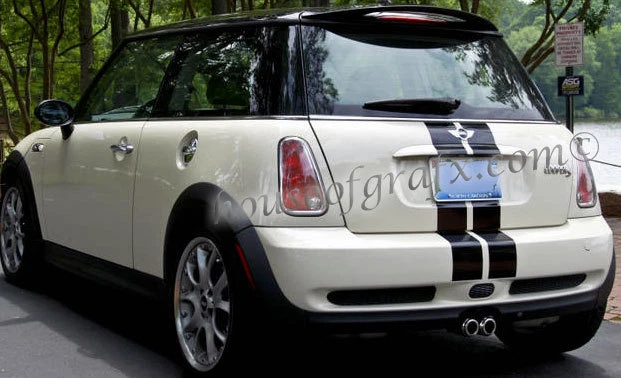 5" Rally Racing Stripe stripes decals fit Mini Cooper Clubman Countryman Coupe S Foto 2 de 4