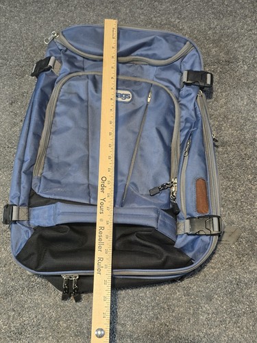 eBags Mother Lode Convertible Backpack Blue Orange Travel Luggage Flaws READ - Picture 2 of 24