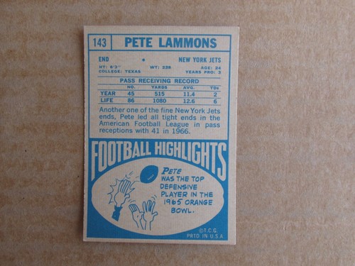 1968 TOPPS FOOTBALL CARD SINGLES COMPLETE YOUR SET PICK CHOOSE UPDATED 10/26 - Picture 226 of 350