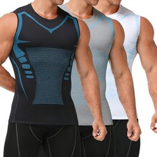 Compression Shirt Men Slimming Body Shaper Athletic Workout Muscle Tank Top Vest