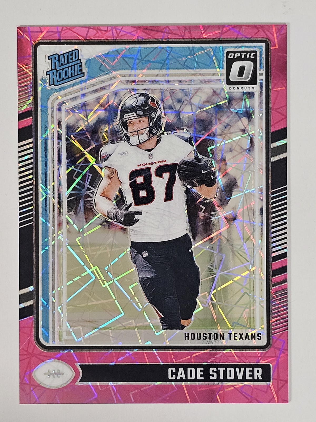 2024 Donruss Optic Rated Rookie Pink Velocity Prizm 68/80 #218 Cade Stover