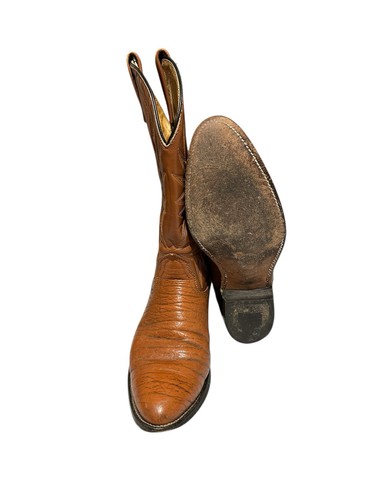 Vintage Mason Western Cowboystiefel braun Leder runde Spitze Made in USA Größe 9,5 - Bild 3 von 13