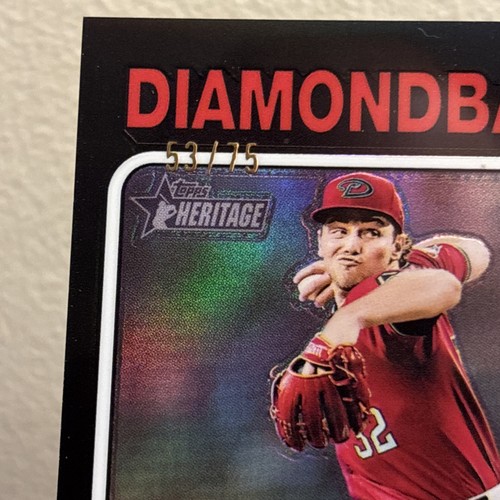 2024 Topps Heritage High Number Brandon Pfaadt Chrome Black Refractor /75 - Picture 2 of 6