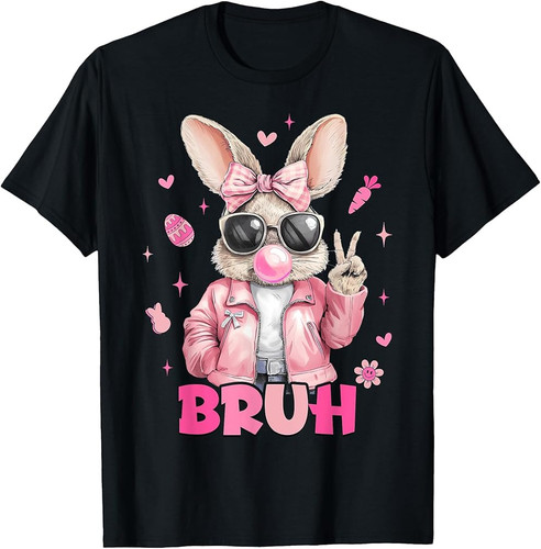 Happy Easter Bunny Bruh Meme Easter Day Boys Girls Kids T-Shirt - Picture 1 of 10