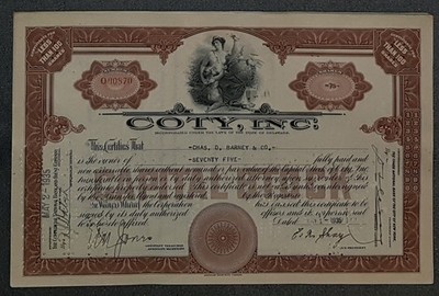 35 X Coty, Inc. 1939er less than 100 shares