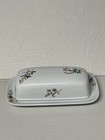 BIA Cordon Blue White Porcelain Round Top Covered Butter Dish Floral Print