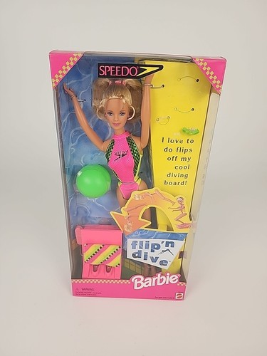 Mattel Barbie Flip N Dive Doll Pink Swim  Vintage Playset Fashion Doll NIB 1997 - Picture 1 of 6
