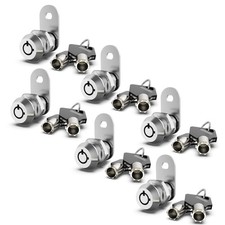 6-Pack 5/8" Cabinet Locks with Keys RV Cam Lock Keyed Alike RV Storage Lock
