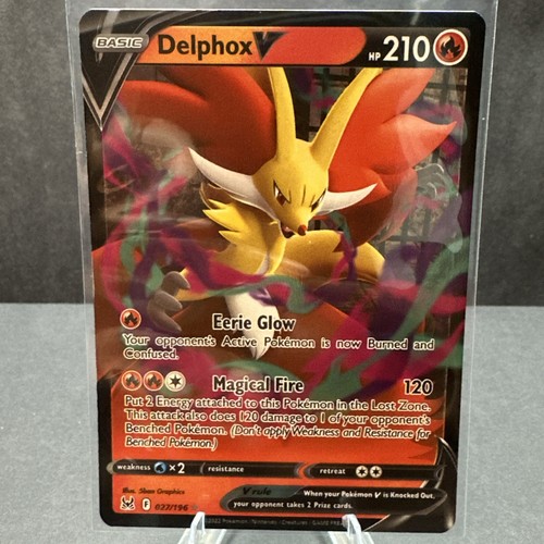 Pokémon TCG Delphox v Schwert & Schild Verlorener Ursprung Holo Ultra Rare Karte 027/196 - Bild 1 von 2