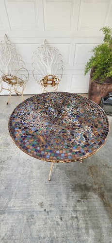 Midcentury Peacock Patio Bistro Set - Picture 16 of 23