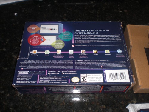 Nintendo New 3DS XL Galaxy Lila Konsole CIB KOMPLETT System Box Handbuch AR-Kabel - Bild 7 von 15