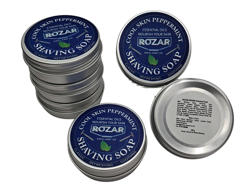 Peppermint Shaving Soap for Men by Rozar Mens Shave Soap—Smooth Skin Shave UK - Picture 4 of 6