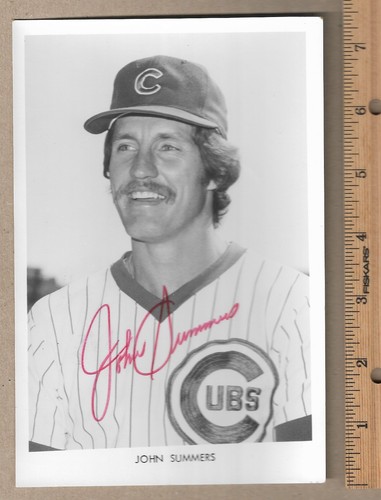JOHN "CHAMP" SUMMERS - Chicago Cubs - Signed Autographed Photo - Picture 2 of 2