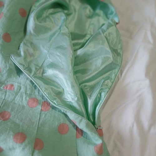 Sweet Miss Large Mint Green & Pink Polka Dot Fit and Flare Dress sz Large - Picture 10 of 13