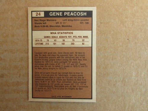 1975-76 OPC WHA HOCKEY CARD SINGLES COMPLETE YOUR SET PICK CHOOSE UPDATED 8/19 - Picture 43 of 205