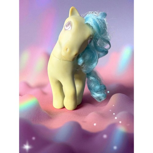 1987 G1 My Little Pony Sweetberry Pony Blueberry Baskets - Yellow Body, Blue Hai - Bild 2 von 5