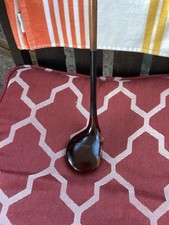 Antique Hickory Wood Shaft AG Spalding Fancy Face 10 Driver Golf Club D1