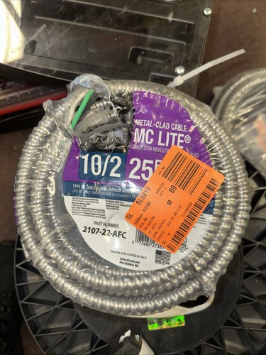 AFC Cable Systems 10/2 x 25 ft. Solid MC Lite Cable Item 1000 - Picture 4 of 4