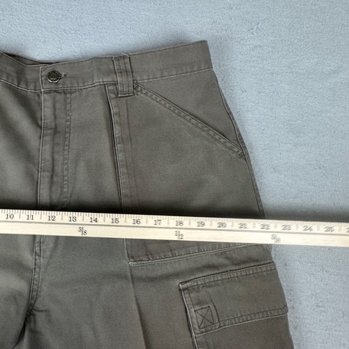 Vintage Arizona Jean Co Cargo Shorts Mens Fits 34 Olive Twill Canvas Paratrooper - Picture 7 of 13