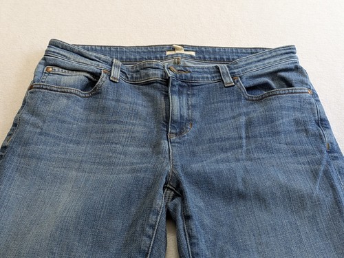 Eileen Fisher Damen Jeans Größe 6 Blau Gerades Bein Mittelhoch 5 Taschen Baumwolle - Bild 2 von 10