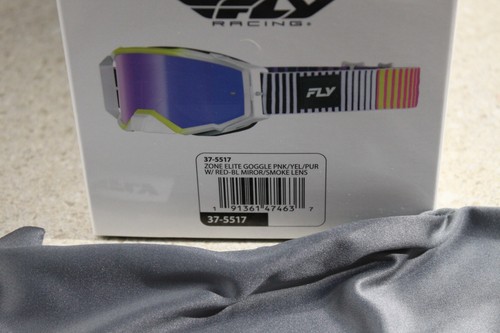 FLY RACING Zone Elite Goggles Pink/Yellow/Purple 37-5517 7547 Z3 - Picture 4 of 8