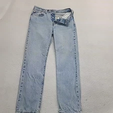 Levis Wedgie Straight Capital E Premium Denim Blue Jeans Womens 27 Button Fly