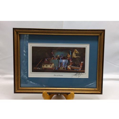 Signed Allen Montague Chest of Memories Print N Carolina Art 7.5 X 10 inches
