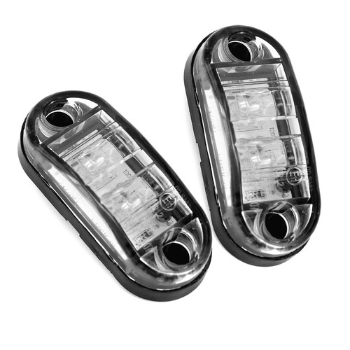 Caravan 2pcs White Side Marker Lights Tail LED super Clearance Lamp Hot - Picture 9 of 13